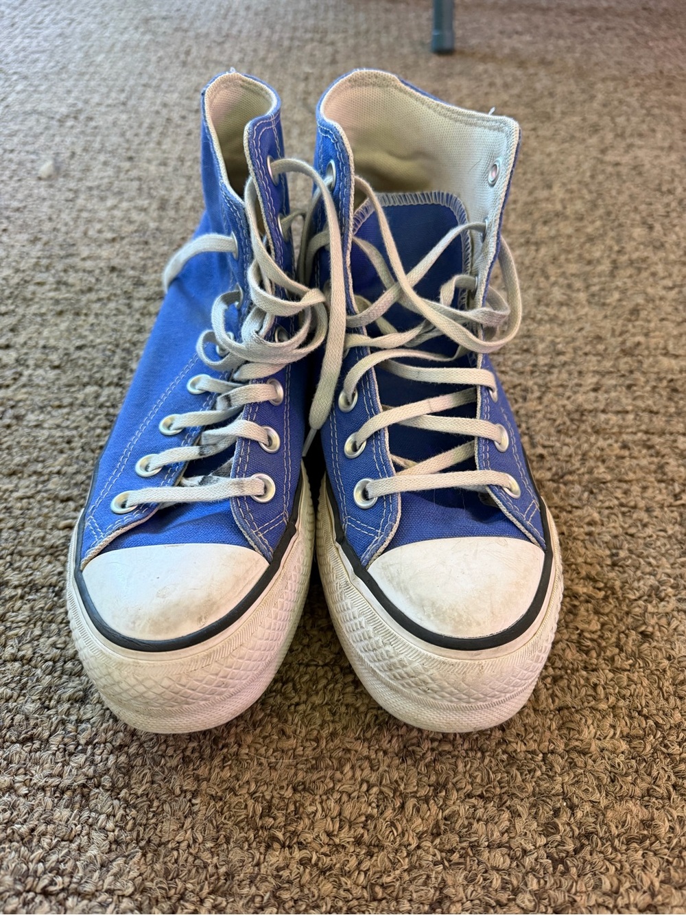 Converse Blue High-Top Platform Sneakers